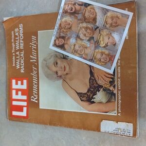 Vintage LIFE Magazine Marilyn Monroe Cover And Stamps